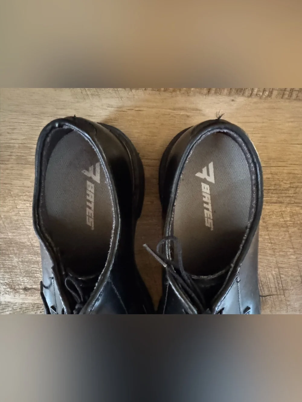 Bates Black Leather Uniform Oxford Shoes (7.5 D)